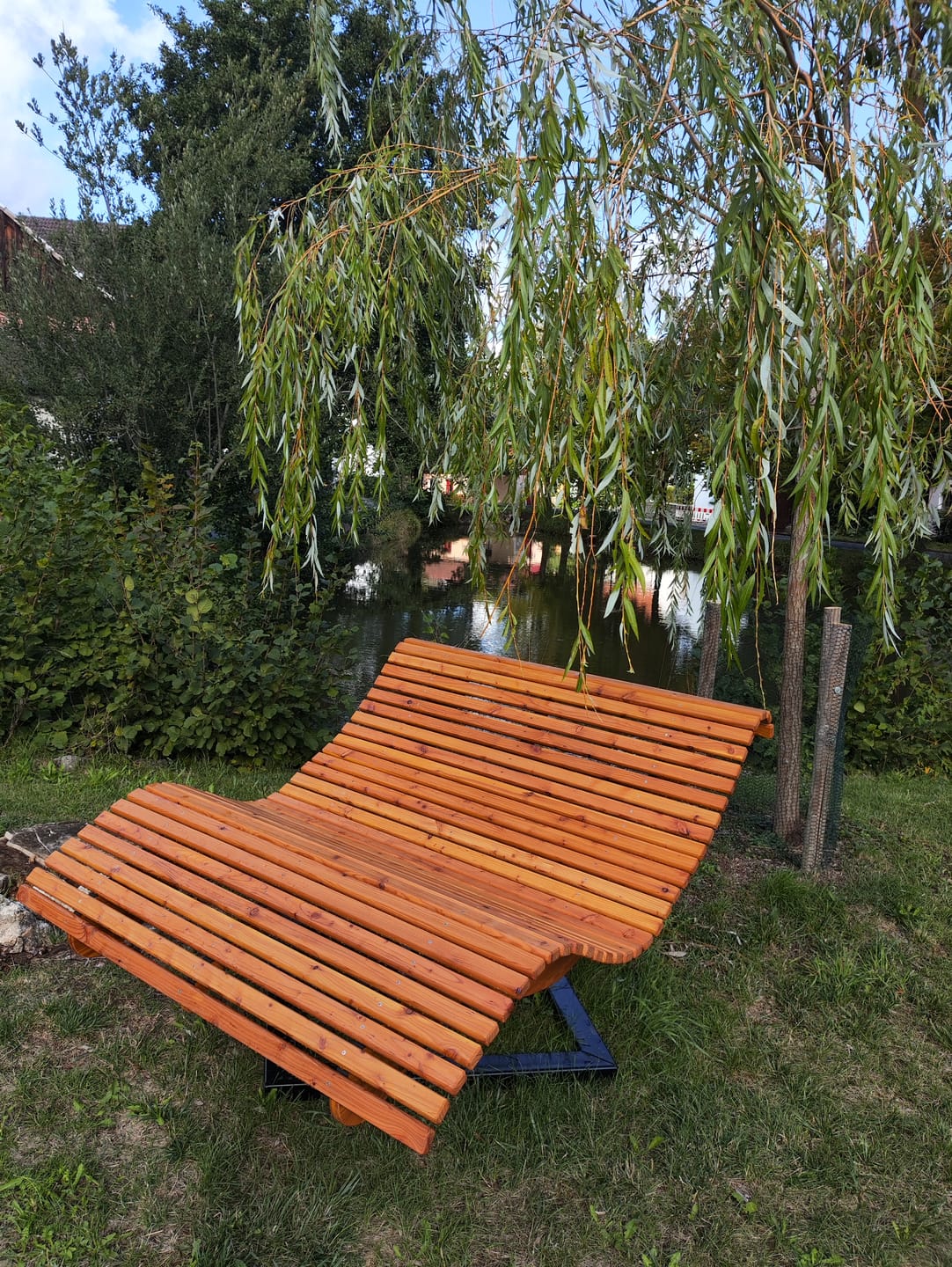 Customer photo review of Doppelliege Schwungliege "Tegernsee" Wellenliege mit Drehgestell