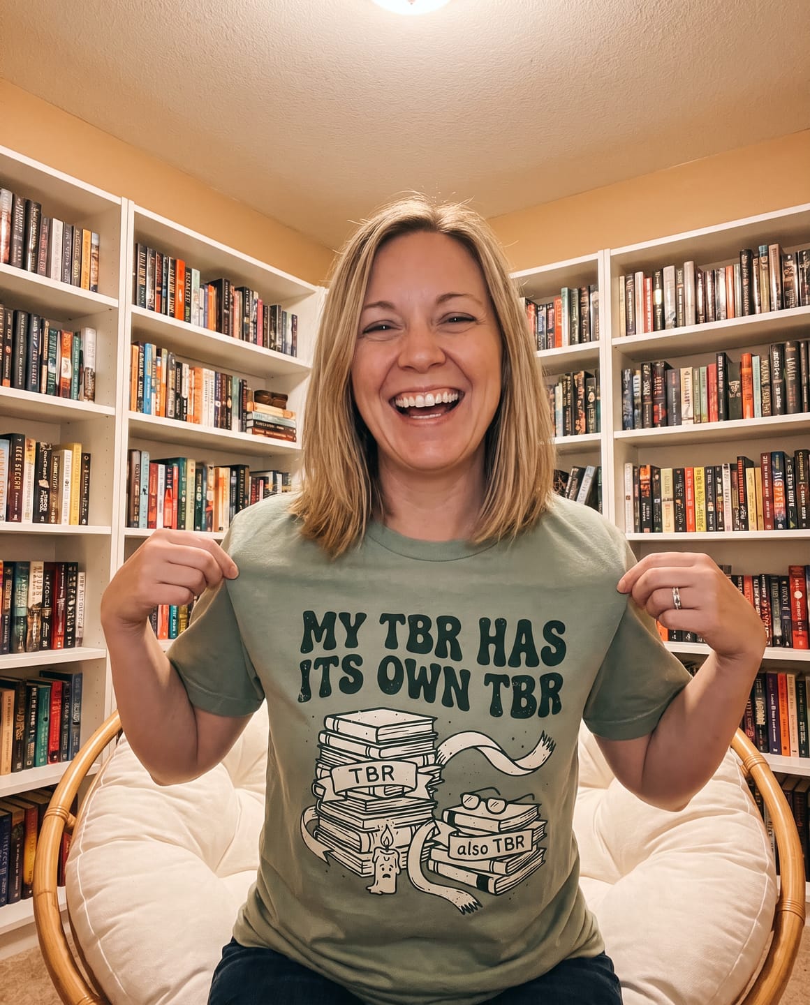 Customer photo review of My Tbr Has Its Own TBR T-Shirt