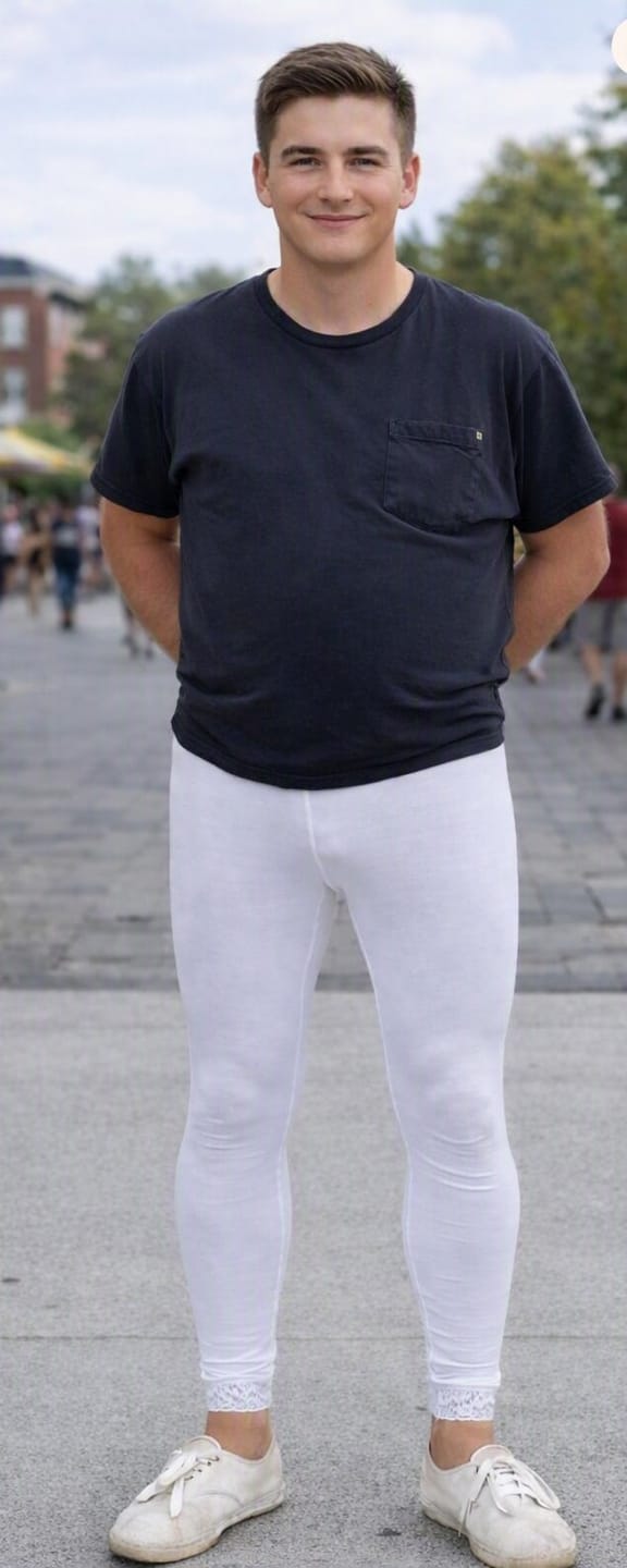 Customer photo review of Solid White Leggings