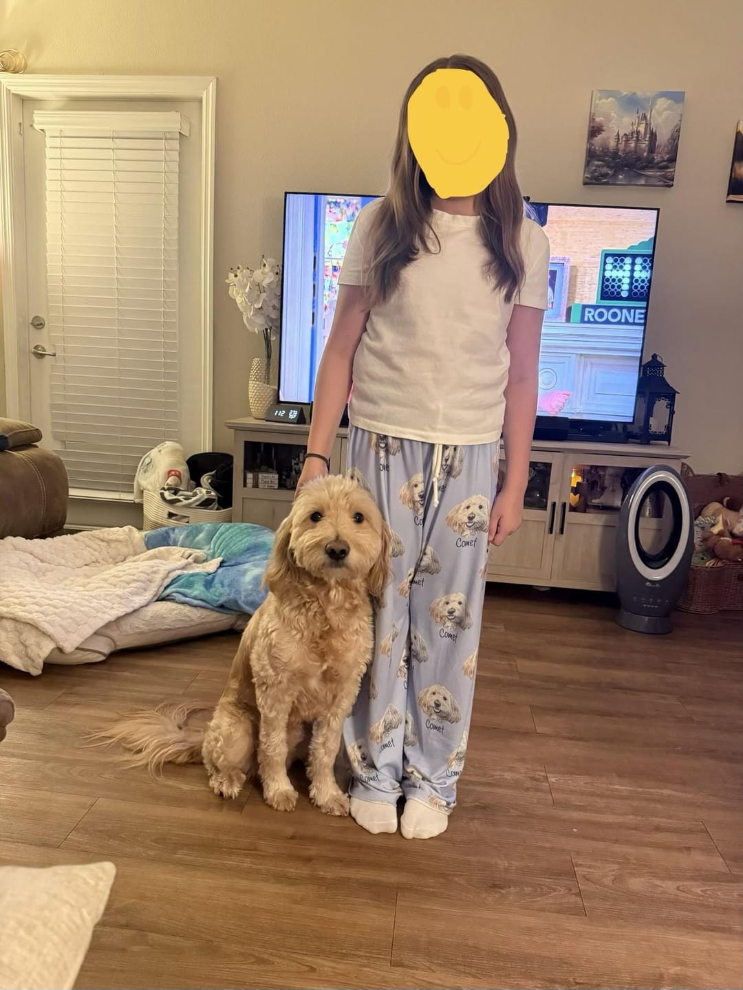Customer photo review of Personalized Pet Photo Pajama, Custom Dog & Cat Portrait PJs, Family Matching Loungewear