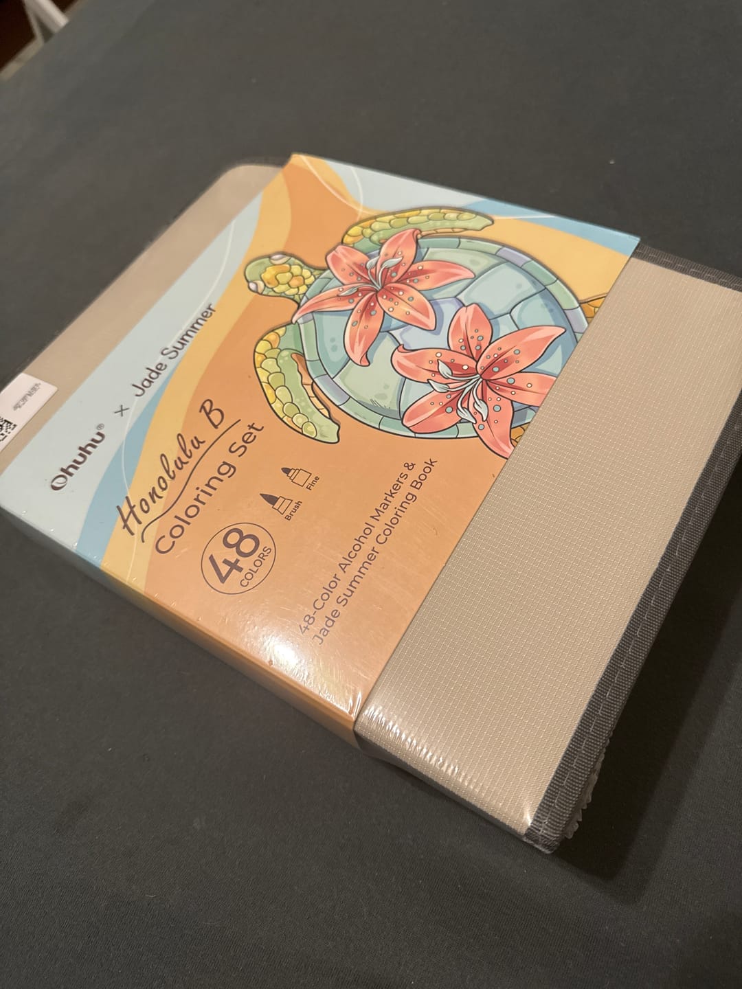Customer photo review of Ohuhu x Jade Summer Alcohol Markers & Coloring Book Set, 47 Colors + 1 Colorless Blender, Honolulu B, Brush & Fine Dual Tips