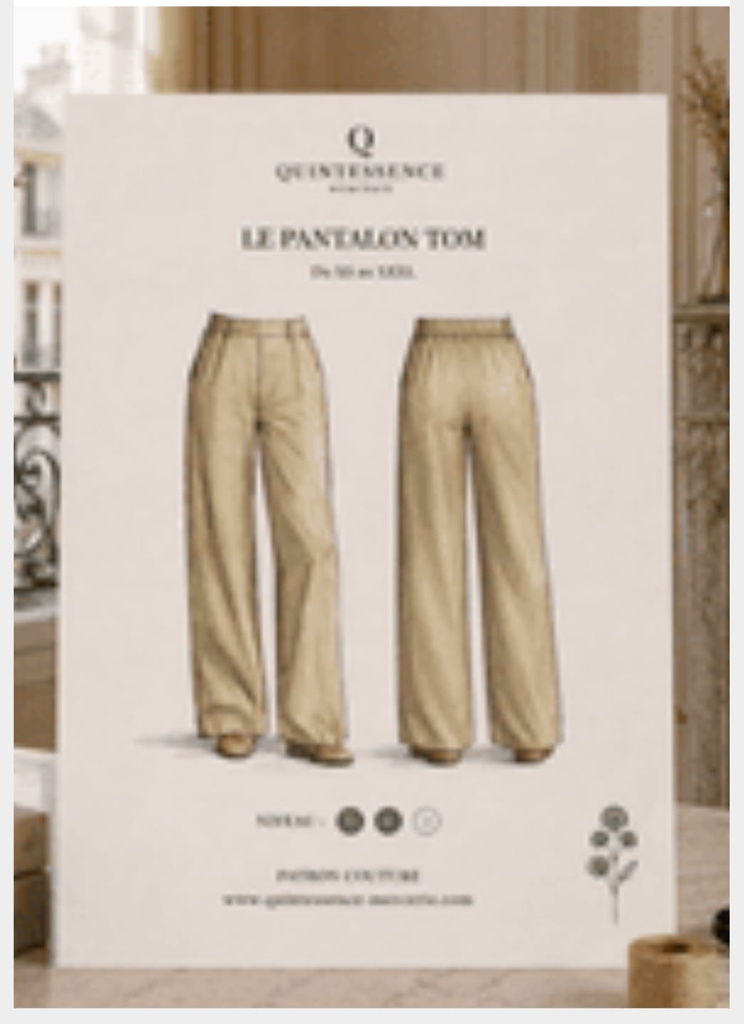 Customer photo review of Patron papier pantalon Tom - Version imprimée en couleur taille réelle