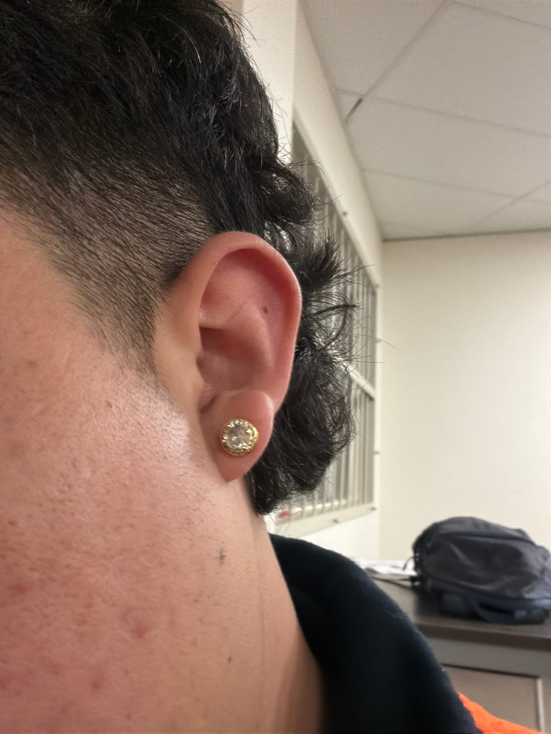 Customer photo review of Atlas Halo Studs (Gold)