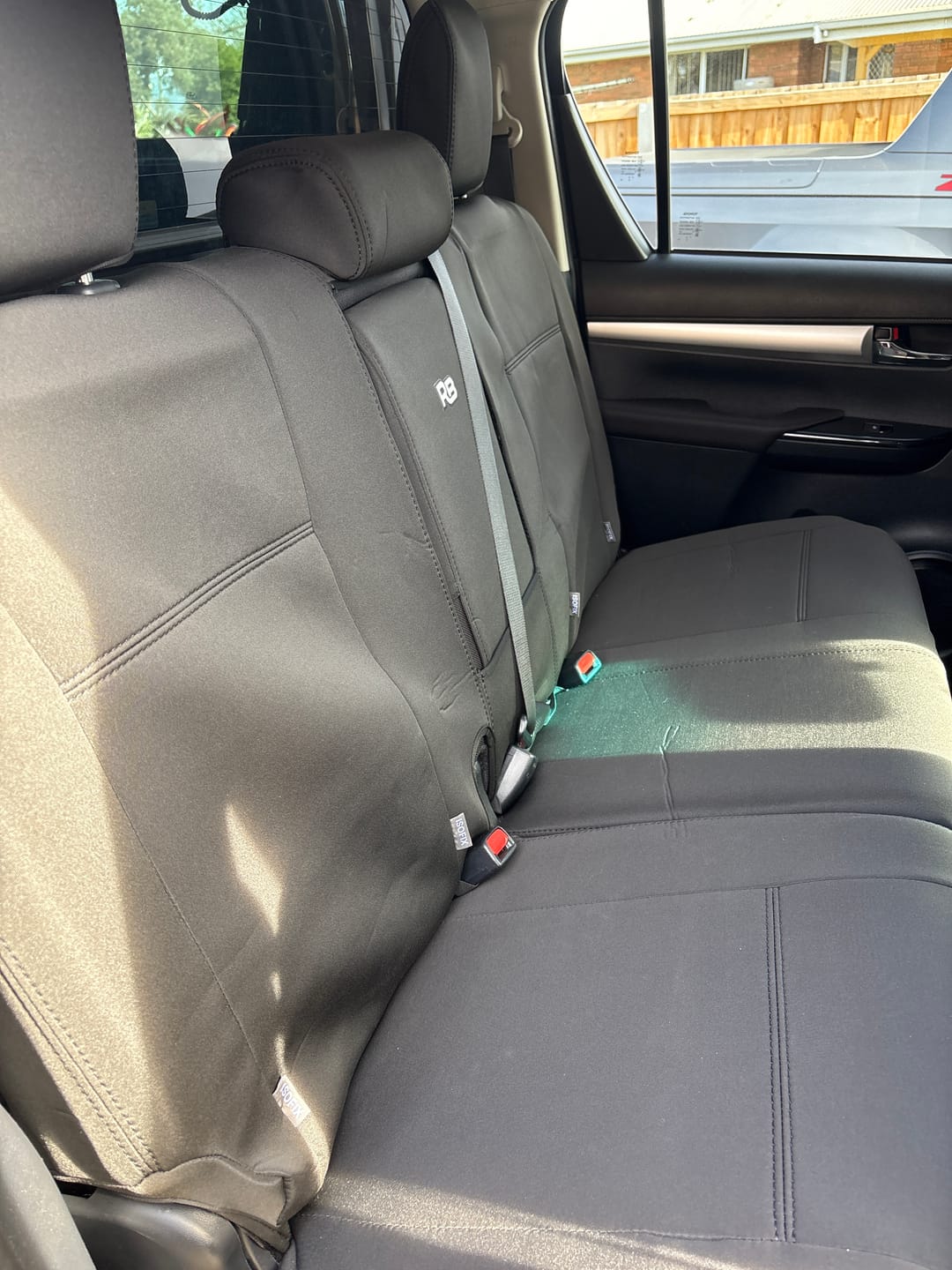 Customer photo review of Toyota Hilux 8th Gen - SR & SR5 with Cloth Seats - GP4 Neoprene Bundle (In Stock)