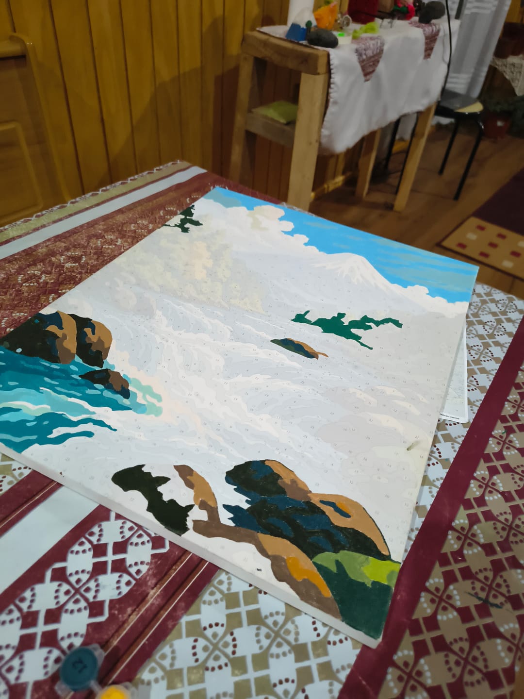 Customer photo review of Entre el Trancura y el Volcán Osorno (Pintura por Números) 40x50 cm