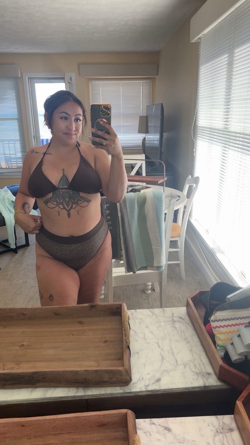 Customer photo review of MOLLY Jaguar Full Coverage High Rise Bikini Bottom