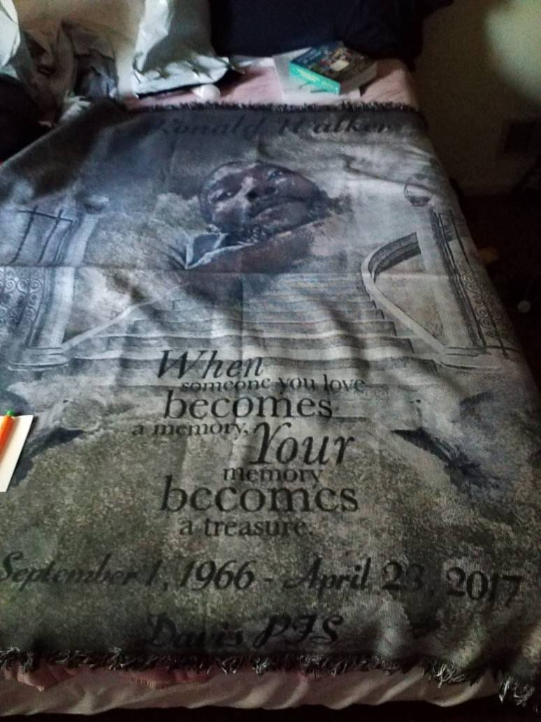 Customer photo review of Personalized Photo Woven Throw Blanket: Custom Letter Gift