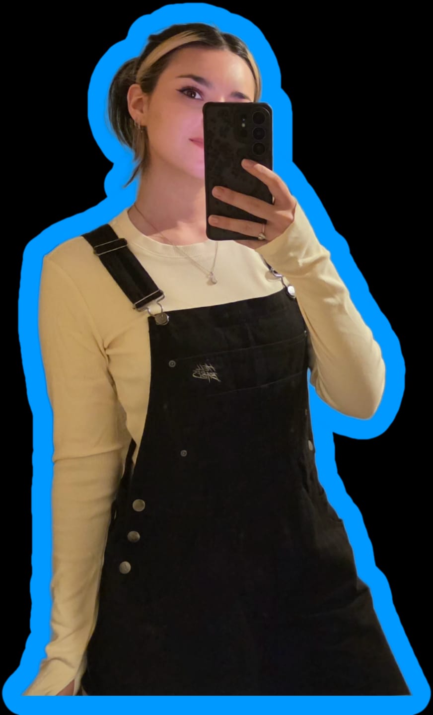 Customer photo review of Born Bad Overalls - Black
