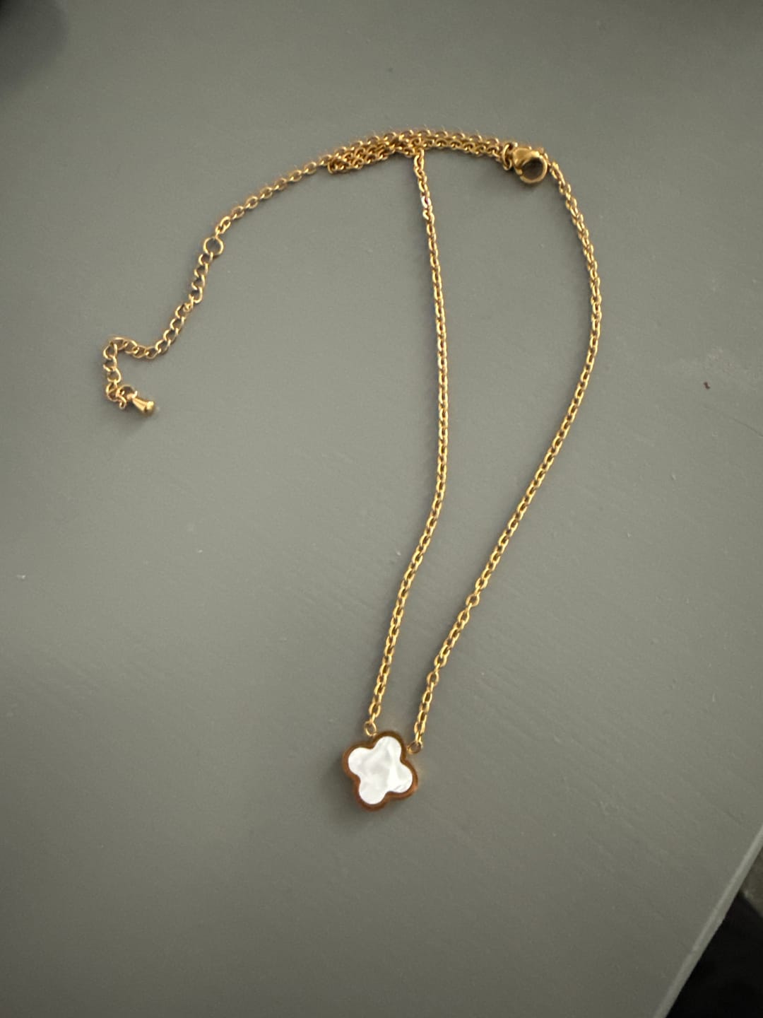 Customer photo review of White Clover Necklace