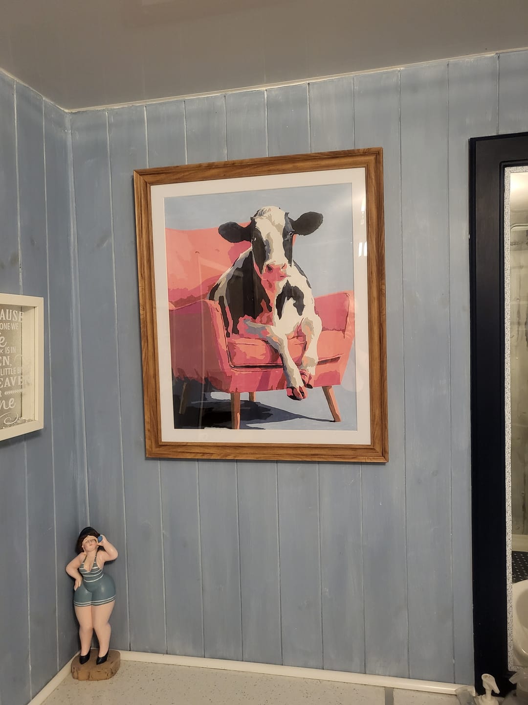 Customer photo review of Cow on Couch | Paint by Number