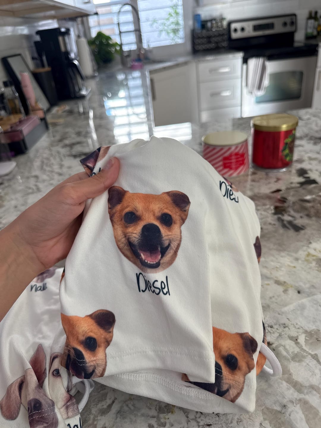 Customer photo review of Personalized Pet Photo Pajama, Custom Dog & Cat Portrait PJs, Family Matching Loungewear