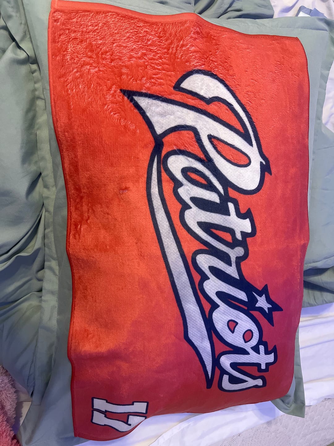 Customer photo review of Custom Sports Team Logo Towel, Personalized Gym Rally Towel