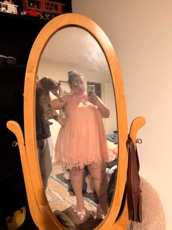 Customer photo review of Ribbon Tie Trapeze Dress (Viral on Instagram!)