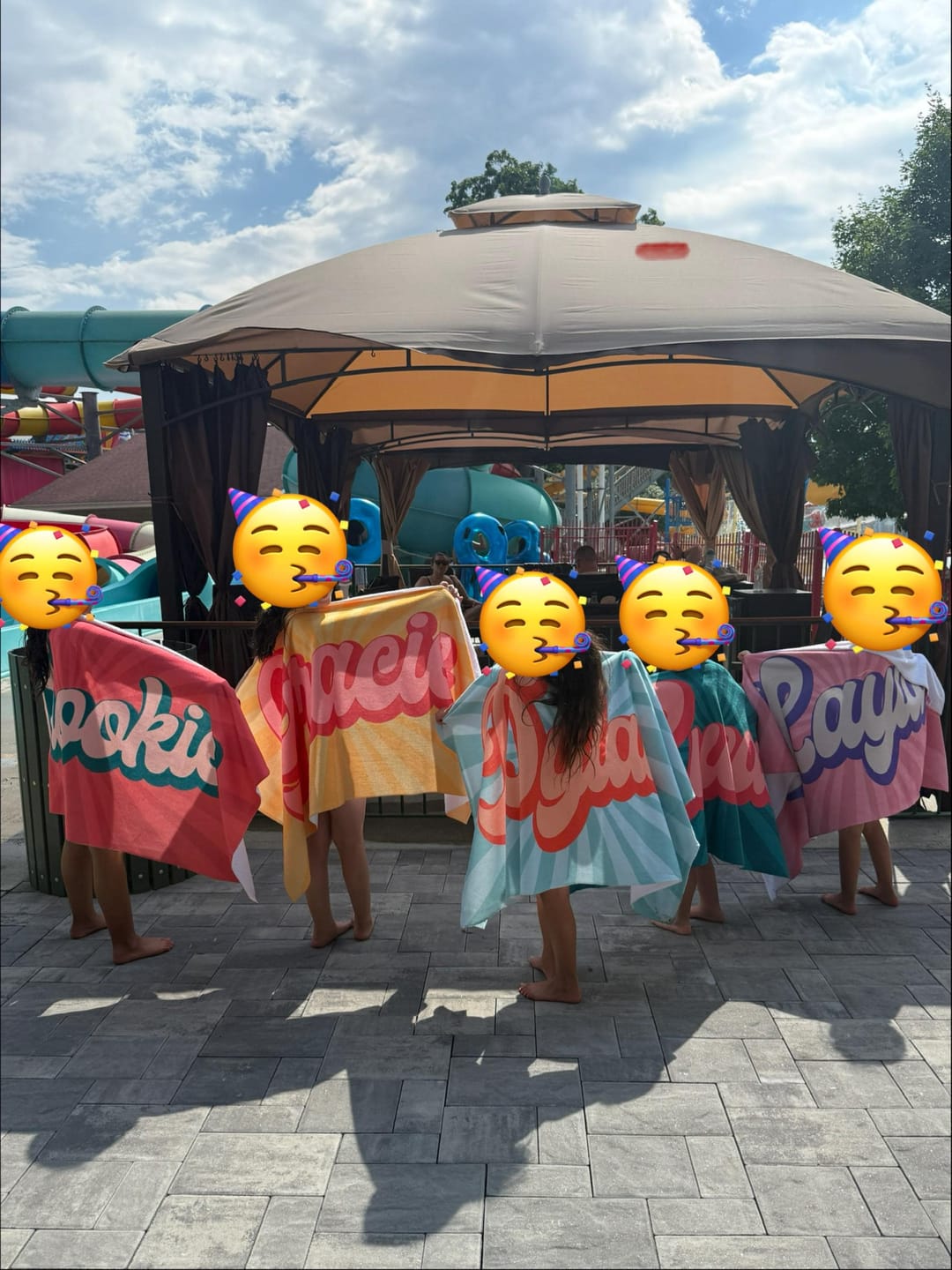 Customer photo review of Personalized Retro Beach Towel: Groovy Custom Name Bath Towel