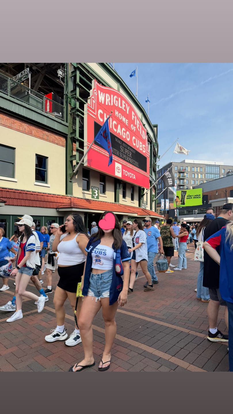 Customer photo review of Chicago Cubs Teddy Crop Tube Top