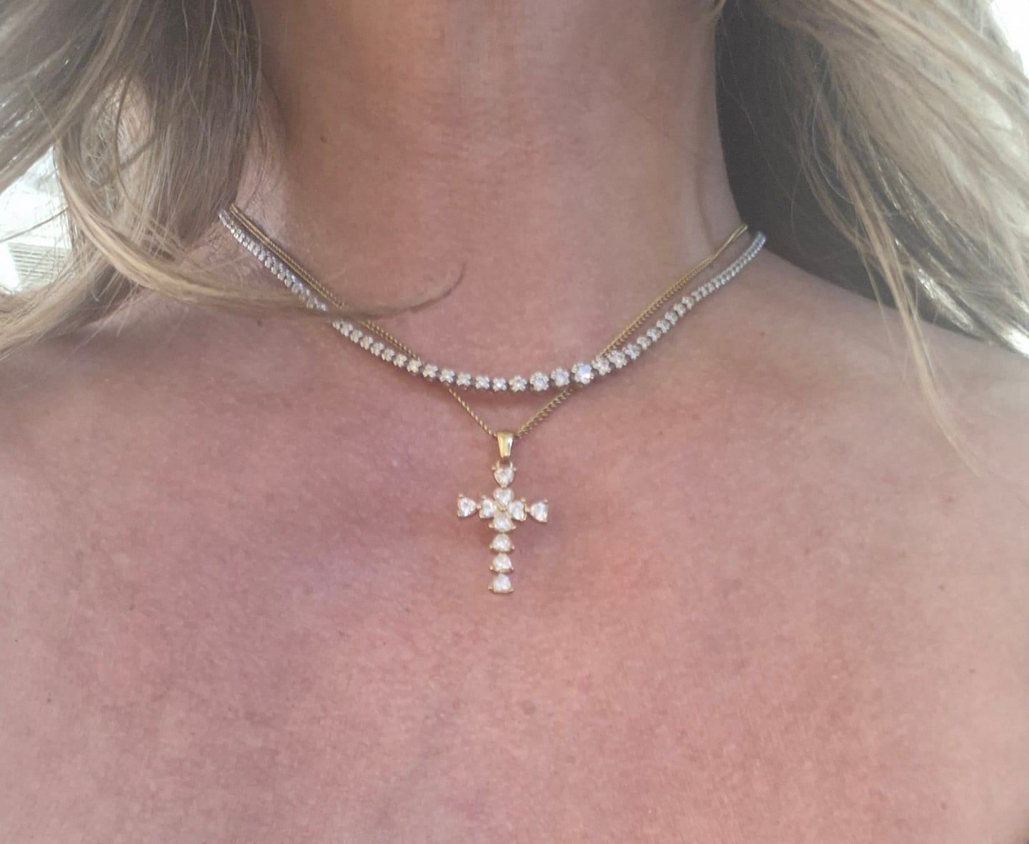 Customer photo review of Pretty Cross Necklace