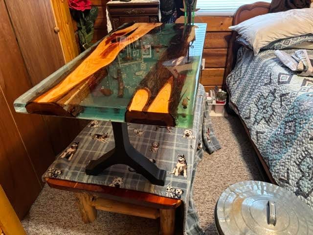 Customer photo review of Bench Legs 101 Wishbone 16.3" H Mid-Century Modern Style
