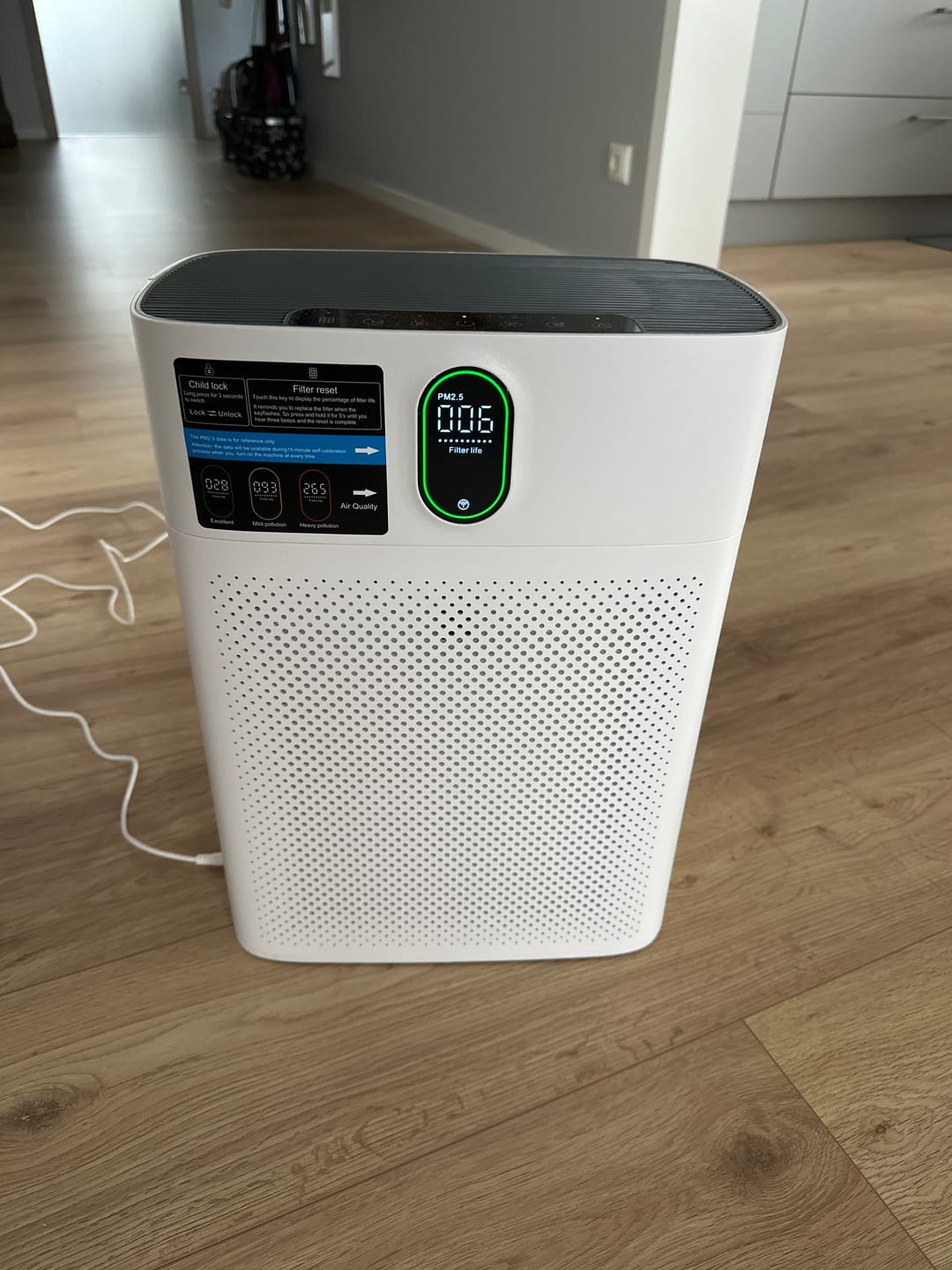 Customer photo review of Smart Luftreiniger V1 Pro – Leistungsstarke HEPA-Filterung mit PM2.5-Sensor, App- und Sprachsteuerung für saubere Raumluft