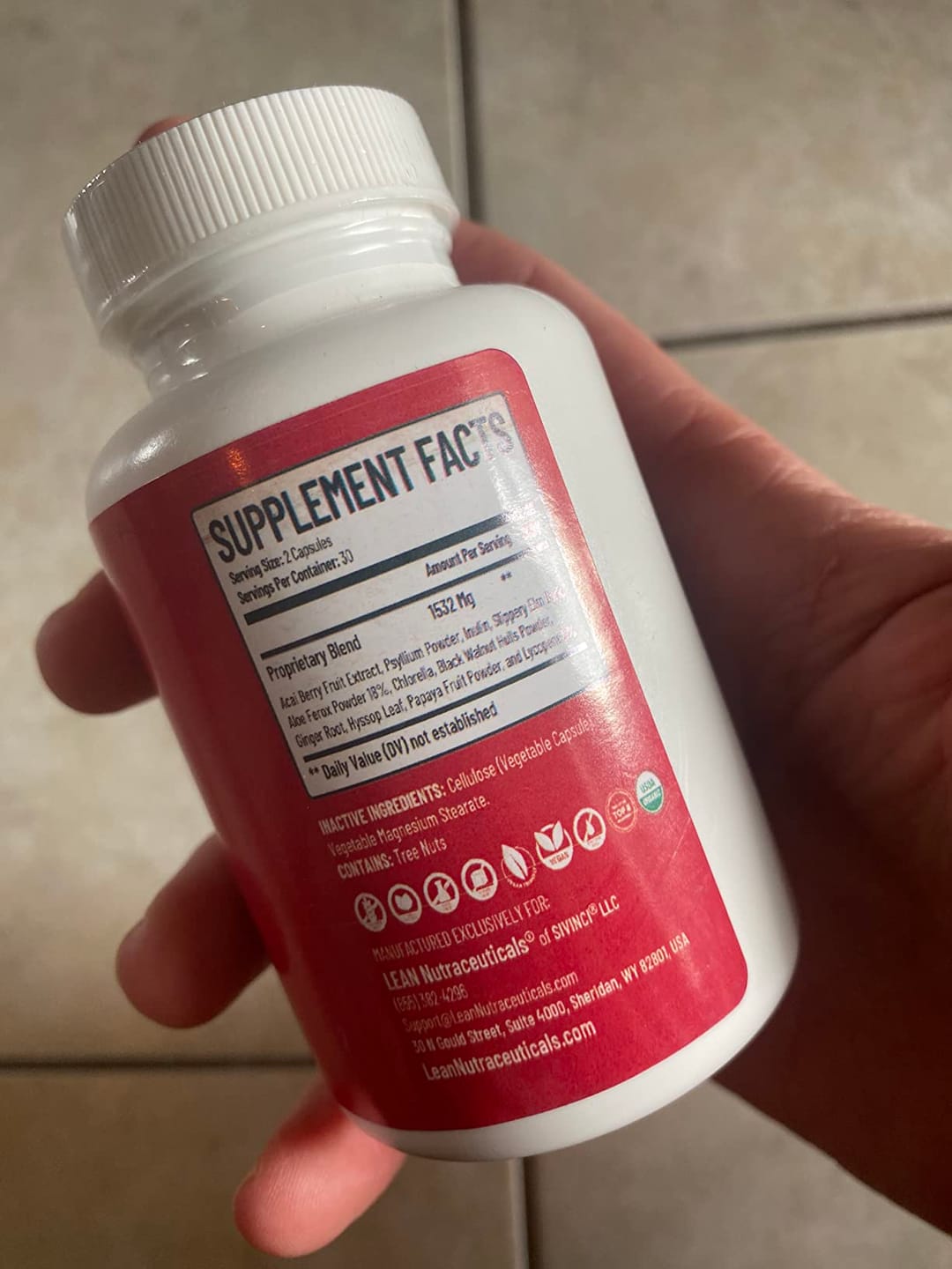 Customer photo review of Detox Cleanse, Vegan Full Body Cleaner with Psyllium Husk Aloe Ginger Root, Gut Health Support - 60 Capsules