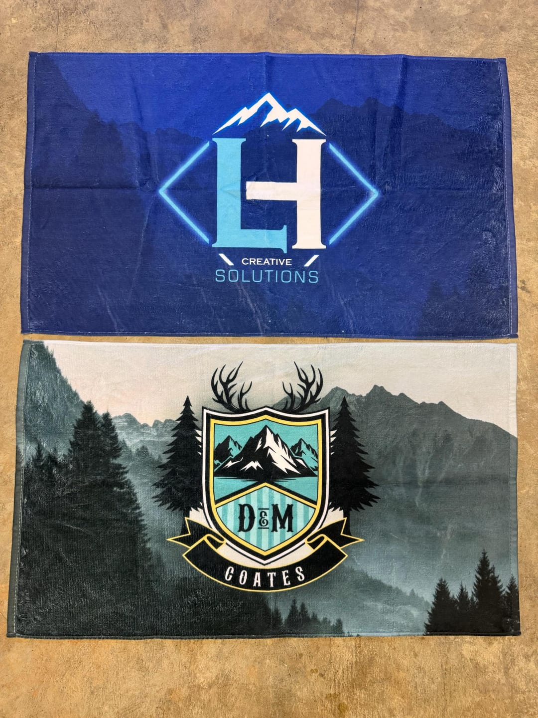 Customer photo review of Personalized Sports Team Rally Towel - Custom Gym & Promotional Gift Towel with Logo Design