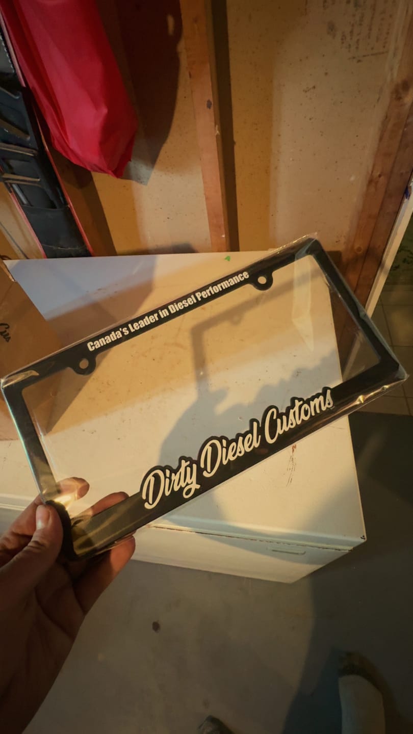 Customer photo review of Dirty Diesel License Plate Frame