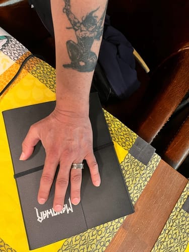 Customer photo review of MANOWAR Notebook With Logo