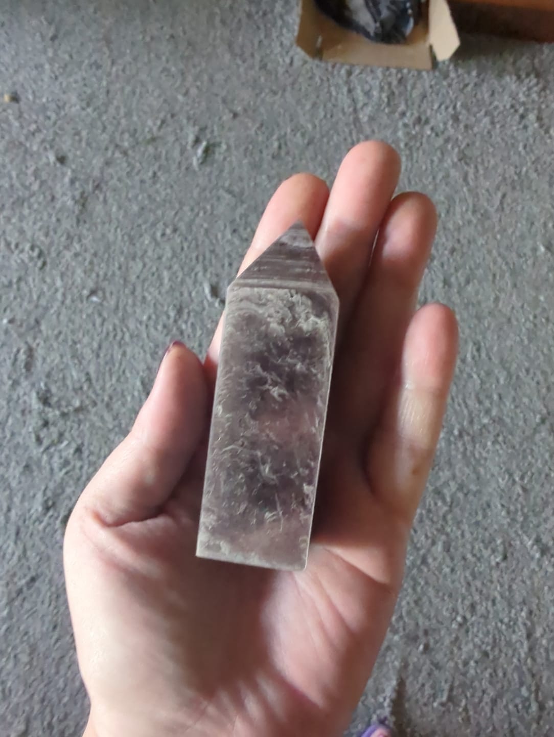 Customer photo review of Natural Crystal Delicate Lepidolite Point