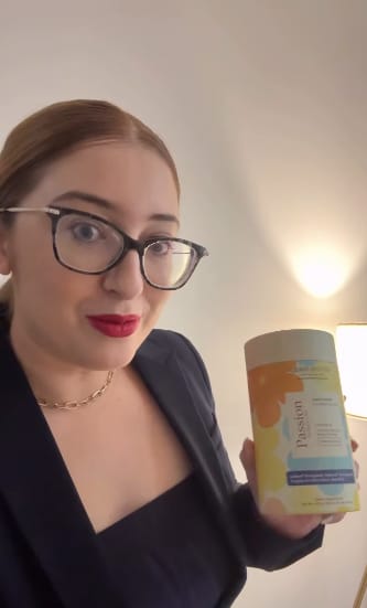 Customer photo review of Passion - Balance & Desire Blend for Women 40+ | Hormone Balance | Herbal Adaptogen Formula | Maca & Ashwagandha | Cortisol Manager | Mood, Energy & Wellness Support | Berry Citrus Flavor | 30 Sticks