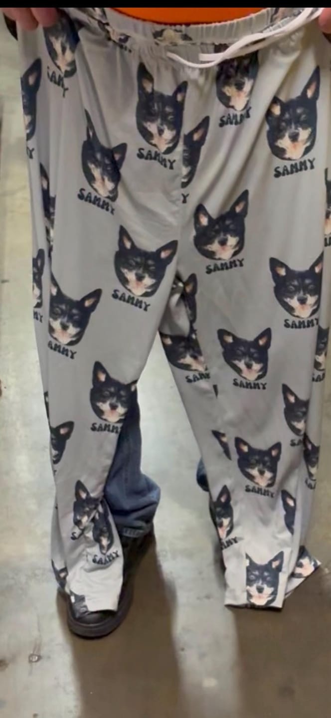 Customer photo review of Personalized Pet Photo Pajama, Custom Dog & Cat Portrait PJs, Family Matching Loungewear