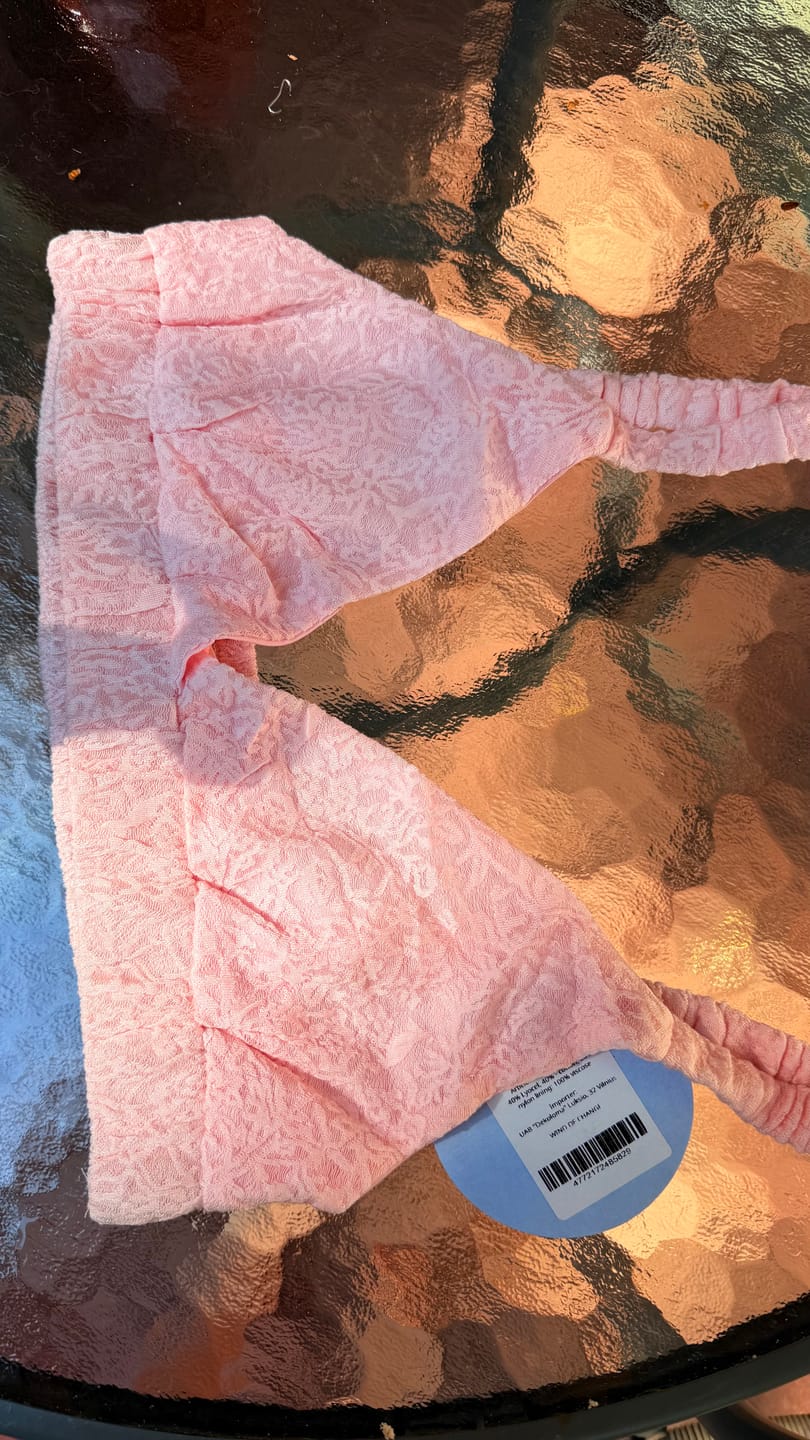 Customer photo review of Blush Pink Lace Bralette