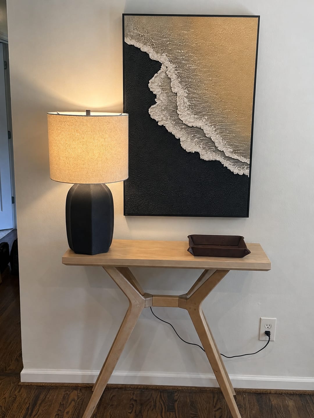 Customer photo review of Ocean And Sky Abstract Textured Canvas Art #OS 295