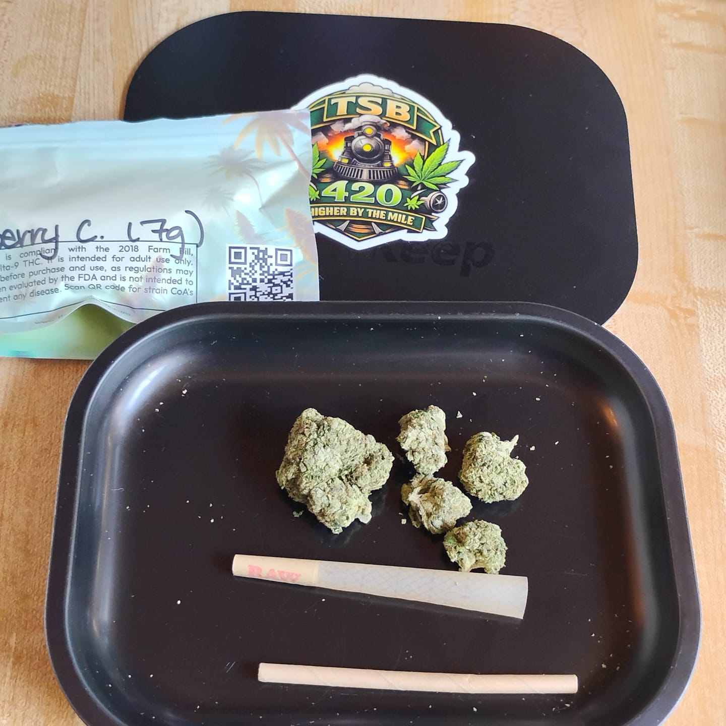 Customer photo review of Dank Blueberry Cruffin THCA Flower