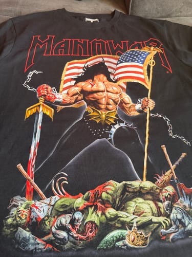 Customer photo review of MANOWAR T-SHIRT WARRIORS OF THE WORLD