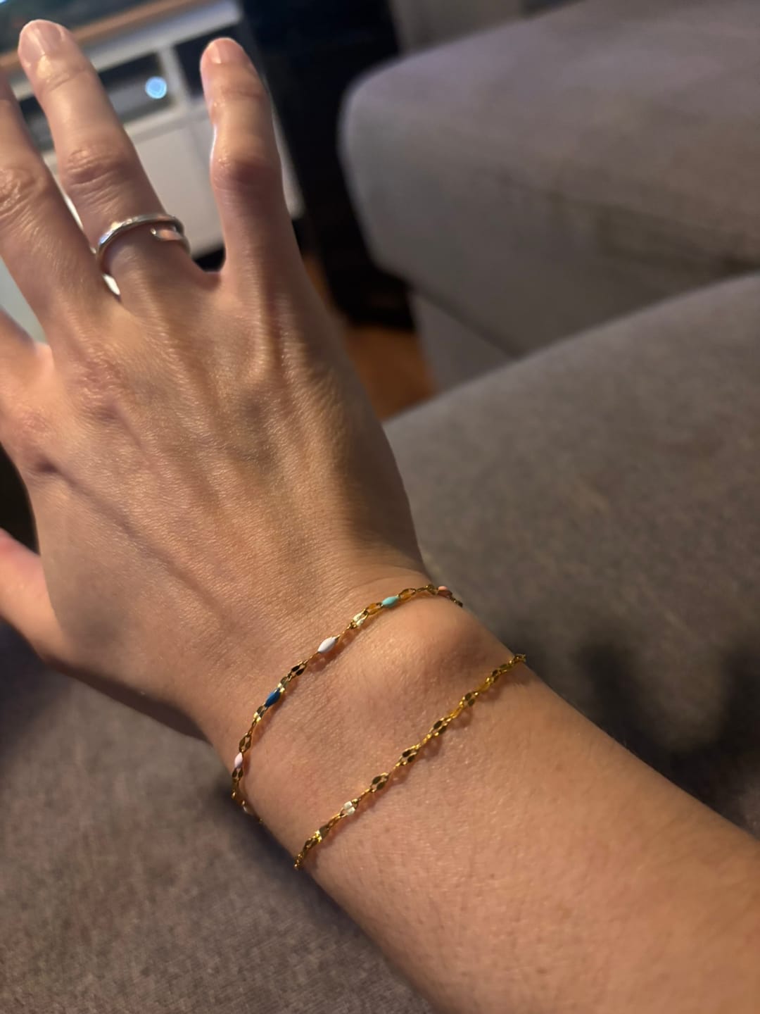 Customer photo review of Pulsera Cuentas Coloridas
