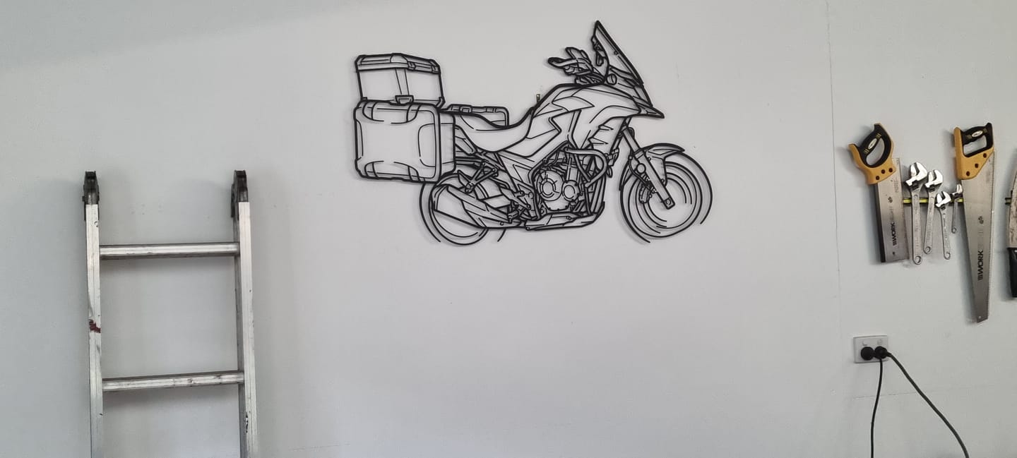 Customer photo review of Your Custom Bike Silhouette Metal Wall Art Service