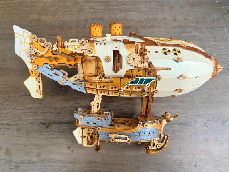 Customer photo review of Steampunk Airships 3D Wooden Puzzle