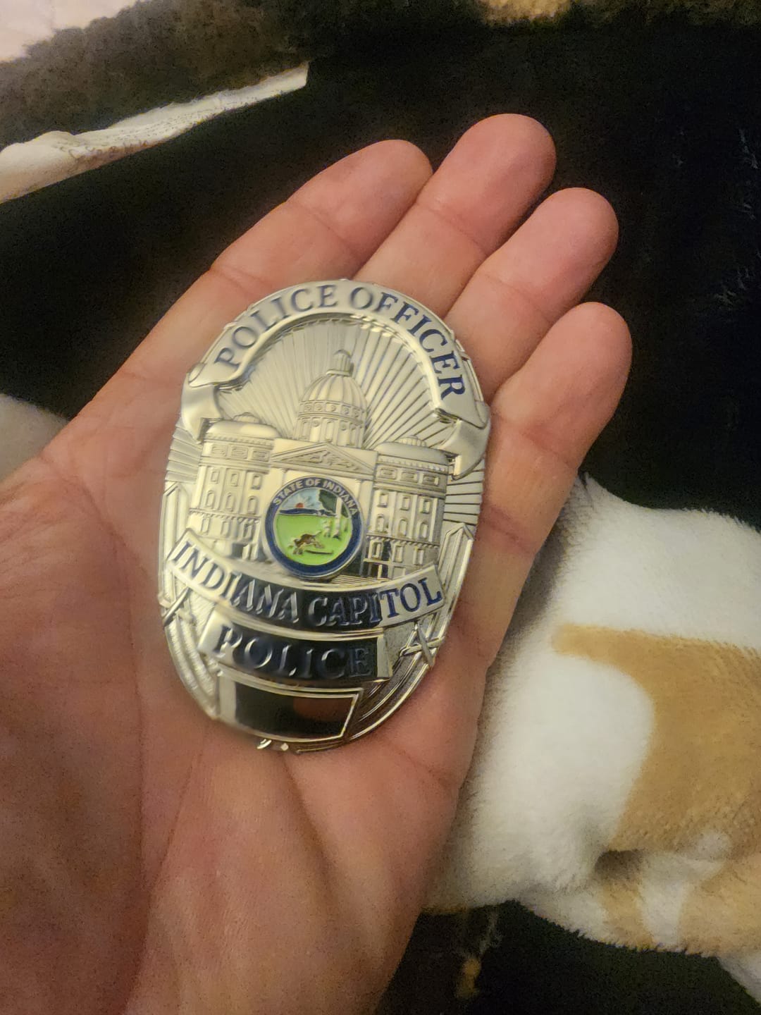 Customer photo review of US ISP Indiana State Police Capitol Police Officer Badge