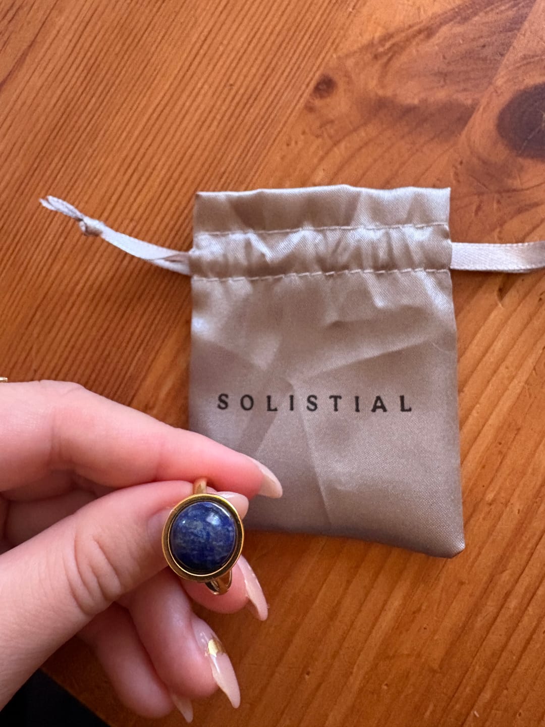 Customer photo review of CHHOTA Lapis Lazuli Ring Gold
