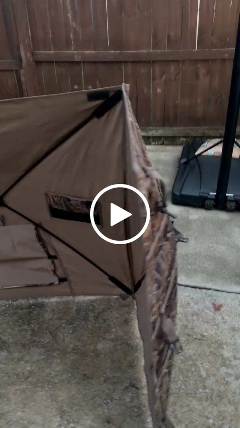 Customer video review of Modular Panel Hunting Blind | A-Frame Pop Up Duck & Goose Blinds | Portable 3-4 Person Waterfowl Ground Blind Camo