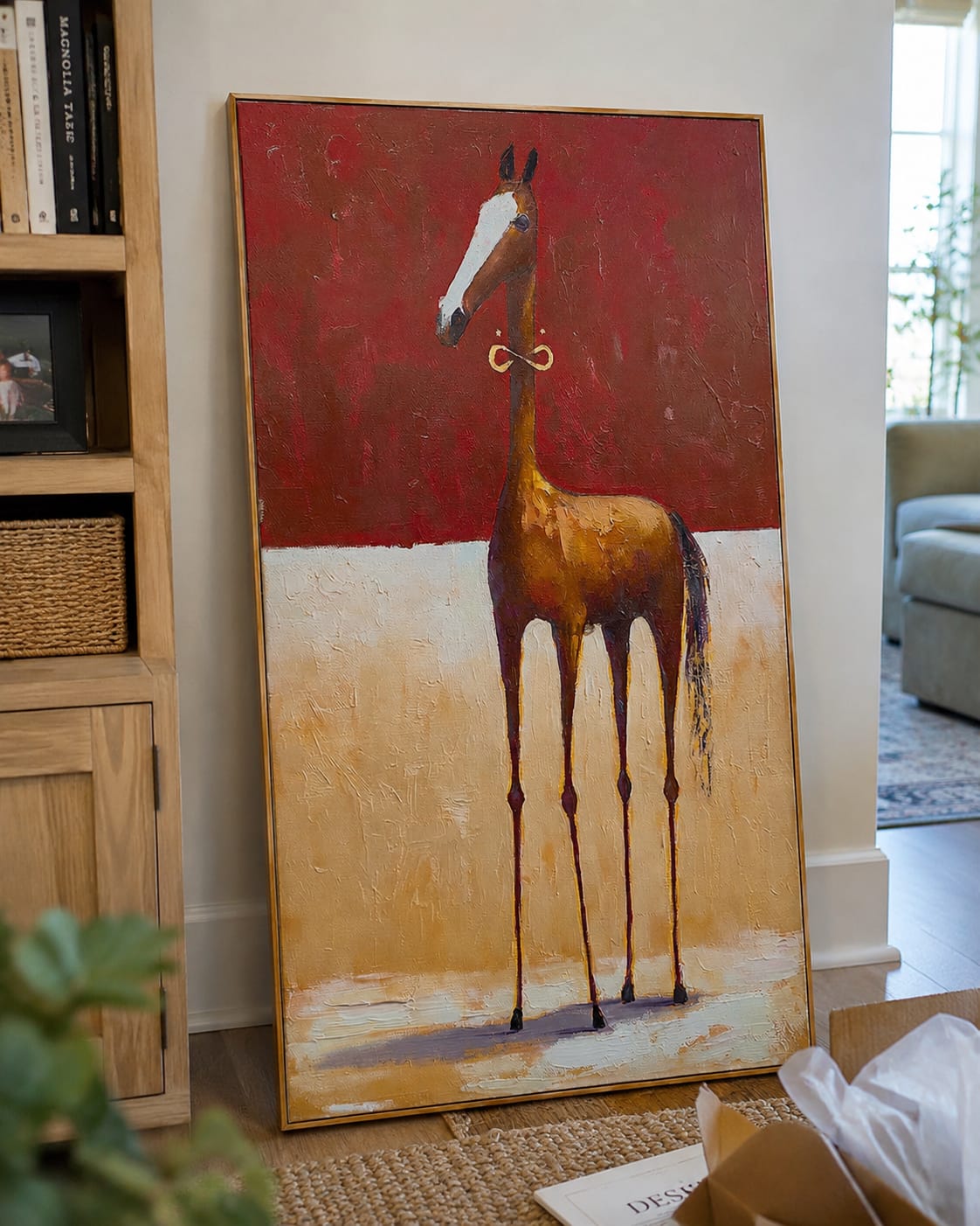 Customer photo review of Crimson Poise-Long Leg Horse Painting