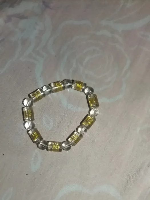 Customer photo review of FuAttract Protection Luck & Prosperity Colorful Om Mani Mantra Fortune Money Bracelet