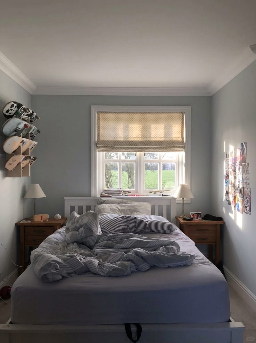 Customer photo review of Motti Stripe Roman Shades