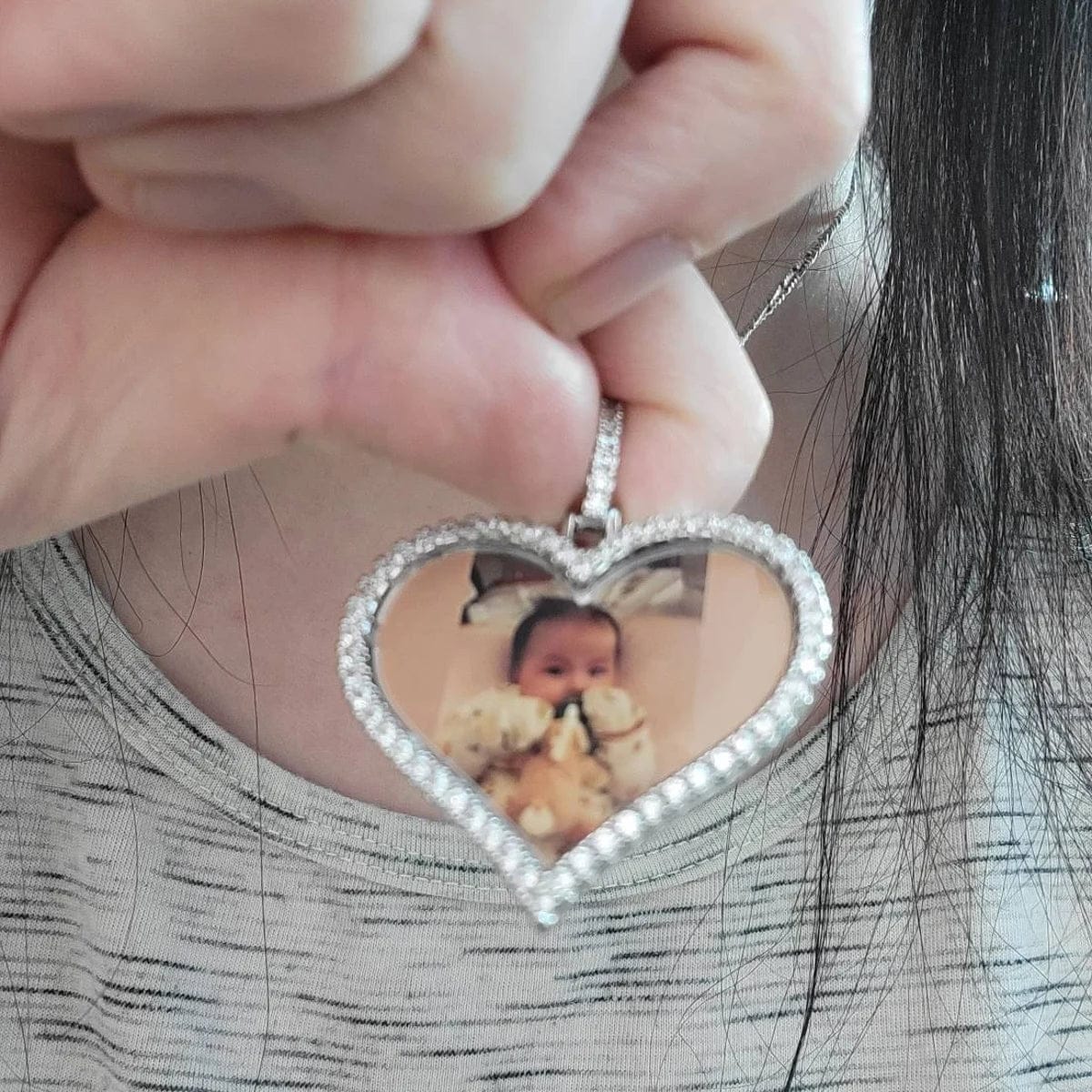 Customer photo review of Pingente de Foto Personalizado