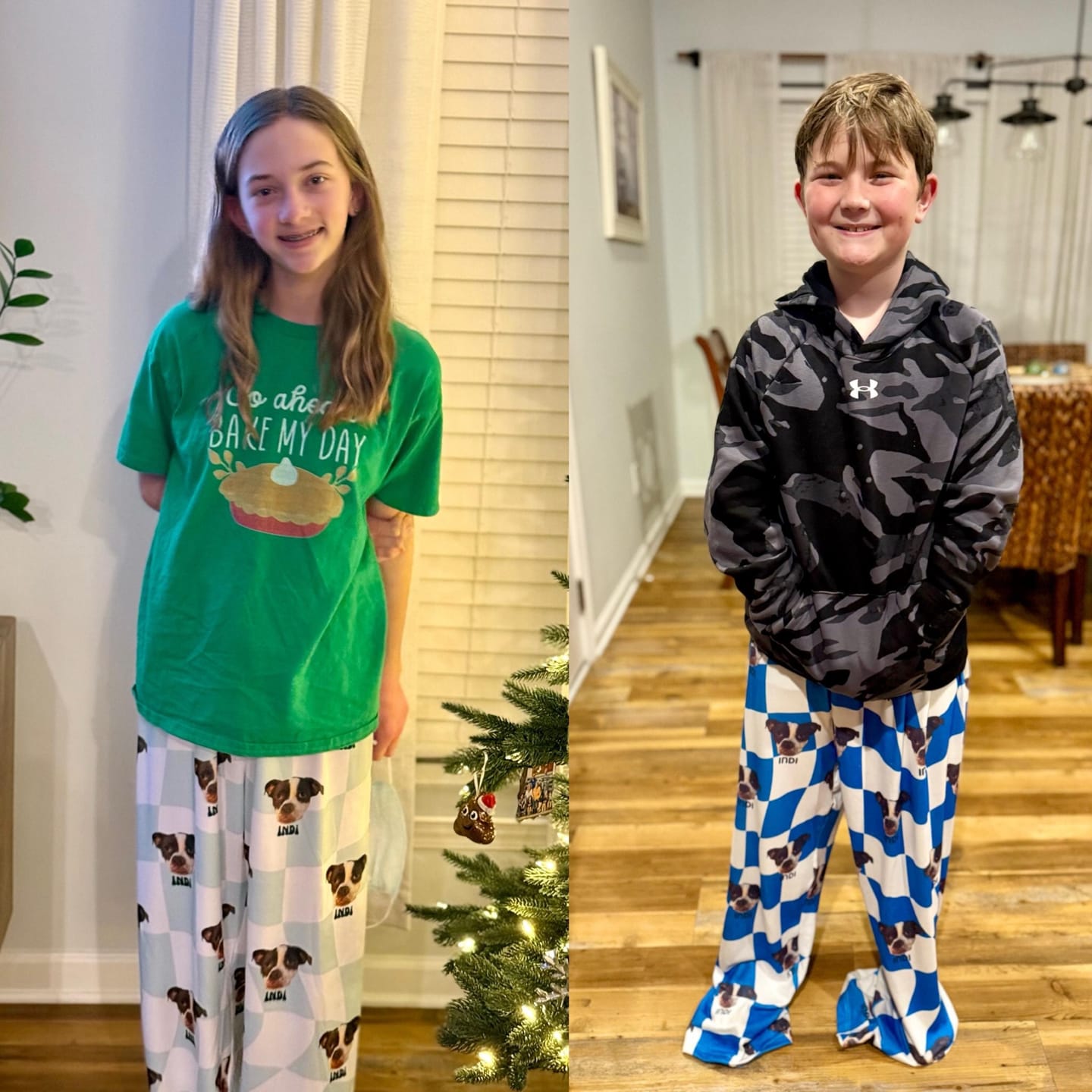 Customer photo review of Personalized Pet Photo Pajama, Custom Dog & Cat Portrait PJs, Family Matching Loungewear