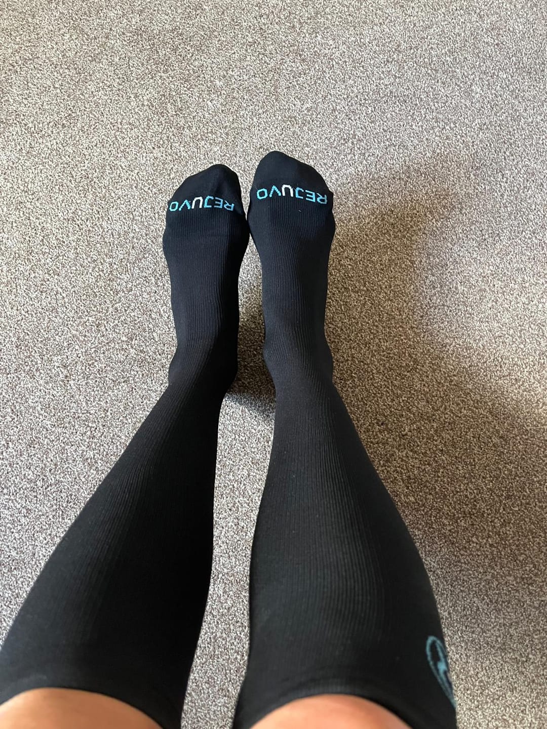 Customer photo review of Rejuvo Knee High Compression Socks - Black