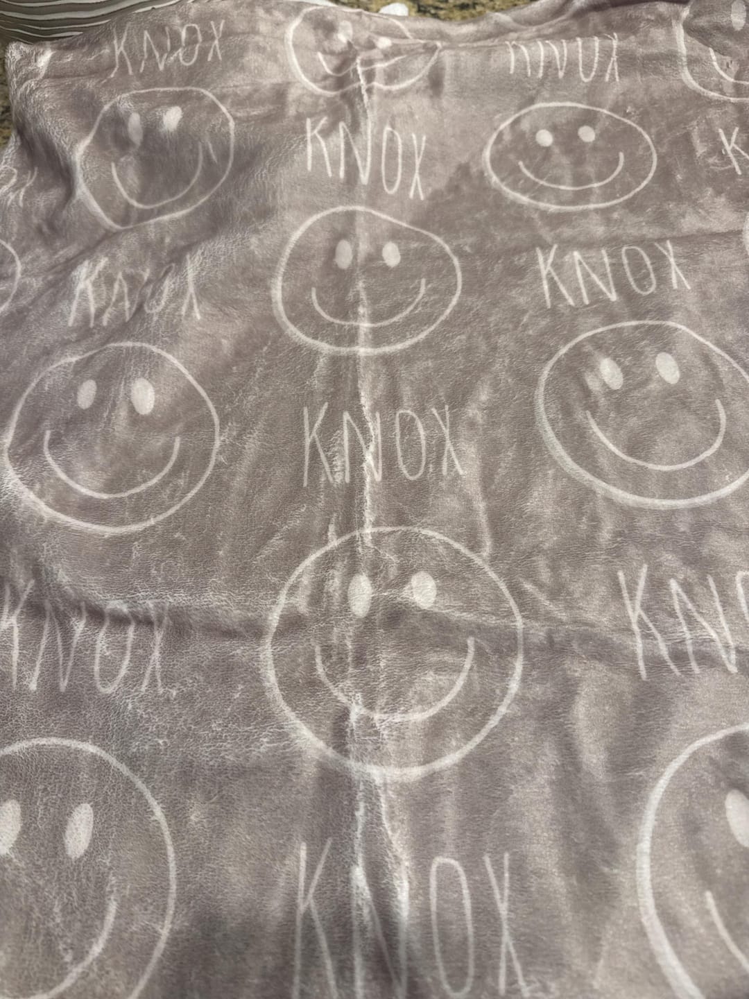 Customer photo review of Personalized Kids Minky Blanket: Custom Name, Soft Fleece or Sherpa