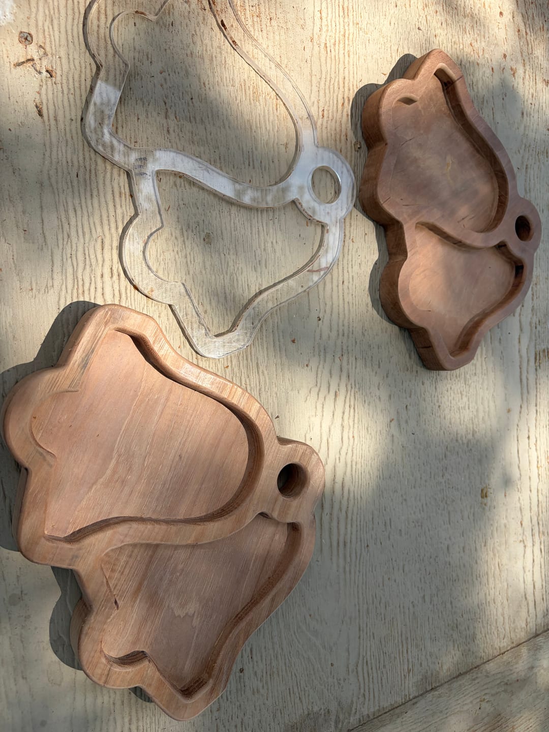 Customer photo review of 10.3x9.8" Christmas Bells Tray 1 Acrylic Router Template [Limited Edition]