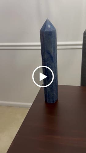 Customer video review of Natural Crystal Blue Aventurine Point