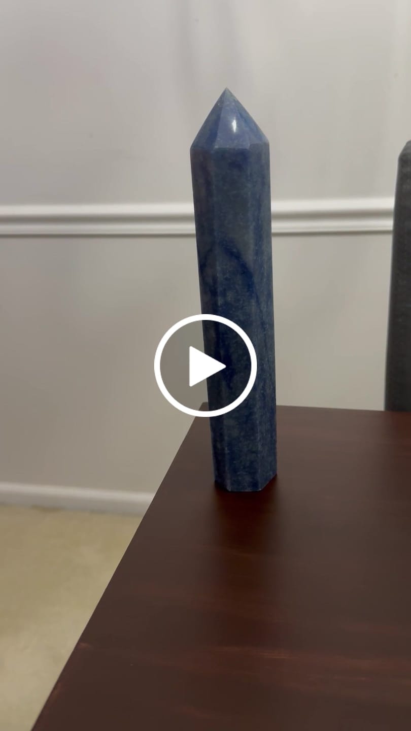 Customer video review of Natural Crystal Blue Aventurine Point