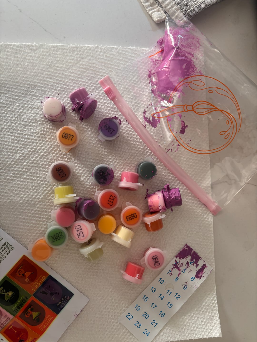 Customer photo review of 6 Mini Paintings - Halloween Cocktails Set
